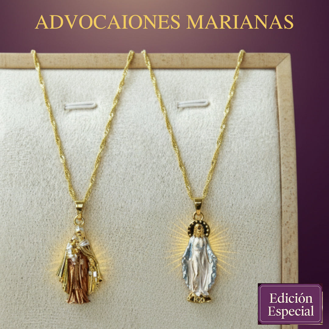 COLLARES VIRGENES ORO 18K